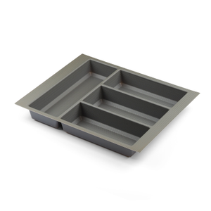 Textured Grey Cutlery Tray for Grass Scala Kitchen Drawers in 8 widths x 430mm Length - 450mm