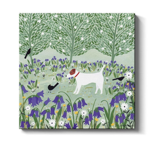 Jack Russell Among Bluebells