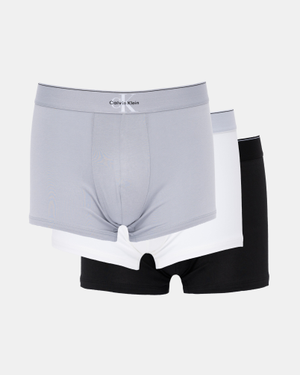 Calvin Klein 3-Pack Graphic Monogram Mens Cotton Trunks - Black