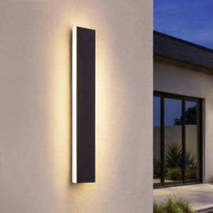 Applique Murale Extérieure LED – Éclairage de Villa – 60 cm – 12W – 2700K – IP65 – Noir
