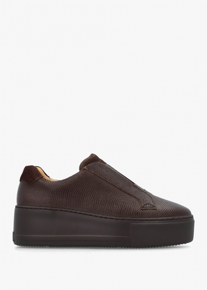 Park Up Laceless Bown Leather Flatform Trainer