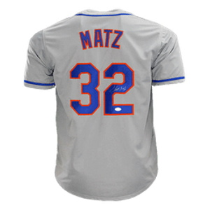 Steven Matz Signed New York Grey Baseball Jersey (JSA)