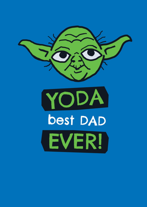 Star Wars Illustrated Yoda Best Dad Ever Card