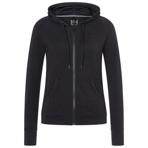 Damen Essential Zip Hoodie (Schwarz)