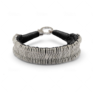 Ibiza - Black Thread Diamond Bracelet (one size)