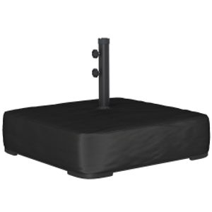 Outsunny Garden Parasol Base 80 kg Sand Filled Heavy Duty Stand for Cantilever Umbrellas and 48 mm Poles Black