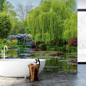 Anaglypta Wall-art Monet's Garden In France Green Wall Mural - 5035-8