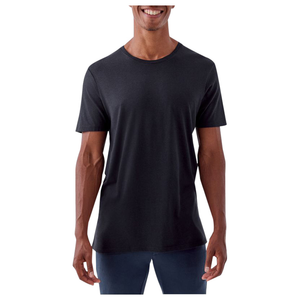 Herren Modal Crew Neck 2 Pack T-Shirt (Schwarz)
