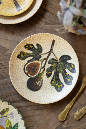 Fig Branch Mosaic Side Plate