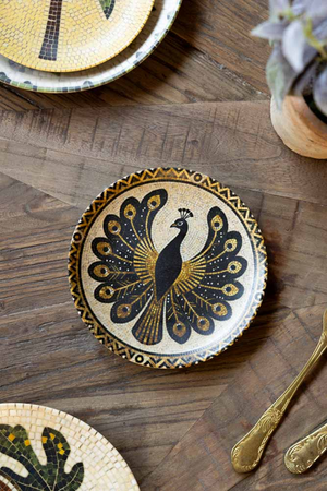 Peacock Mosaic Small Side Plate