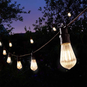 Fluted Festoon LED String Lights Warm White | Low Voltage Indoor & Outdoor Lighting - Set of 20