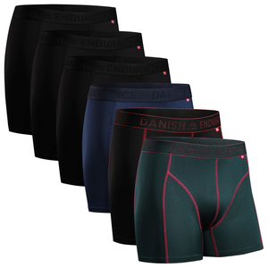 Mens Sports Trunks 6-Pack Underwear (MC (3xBlack/1xBlue/1xBlack/Red/1xGreen/Purple))