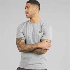 Lyle And Scott Vintage Mens Plain T-Shirt Mid Grey Marl