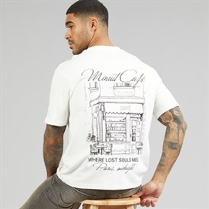 JACK & JONES Mens Blaandrew T-Shirt Cloud Dancer