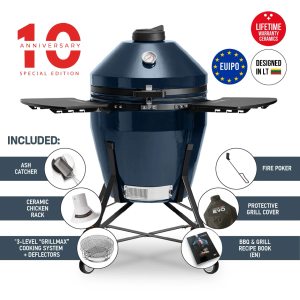 Kamado Bono EVO Grande Navy Blue 25" Ceramic Grill