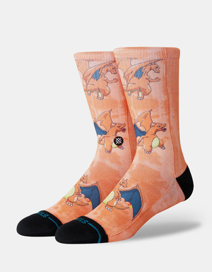 Stance x Pokémon Charizard Crew Socks - Orange