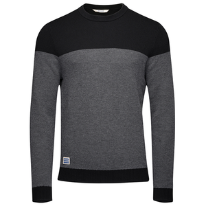 Mens Alesund Merino Blend Sweater (Black/Charcoal Melange)
