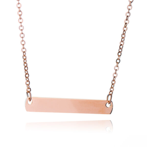 Rose Gold Bar Necklace