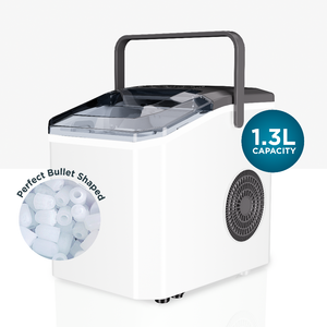 1.3L Panthera Bullet Shape Countertop Ice Machine White
