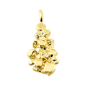 Gold Nugget Pendant Necklace (Available in Yellow/White Gold)