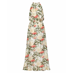 Floral Cupro Maxi Dress – Rose Print (L)