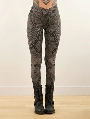'Legging imprimé "Rinji Africa", Gris'