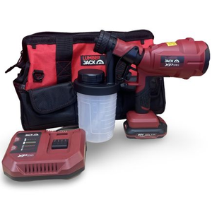 Lumberjack 20V Spray Gun 1x 2Ah Battery, Fast Charger & Carry Ba