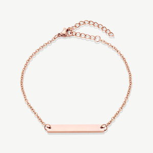 Rose Gold Chain Bar Bracelet