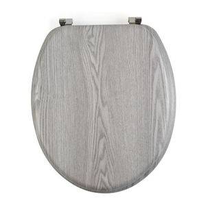 BELDRAY GREY WOOD Effect Toilet Seat