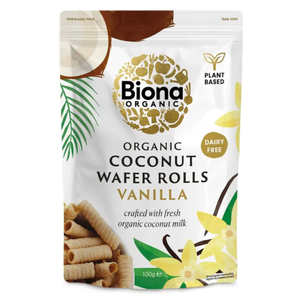 Organic Vanilla Coconut Wafer Rolls (Biona) 100g