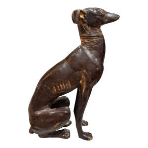 Large Metal Greyhound / Whippet Statue, Dog Sculpture or Heavy Doorstop for Dog Lovers, Ralph Lauren Style, Club Room or Traditional Decor