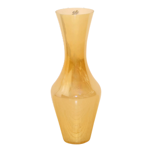 Tall Opalescent Orange Murano Glass Vase