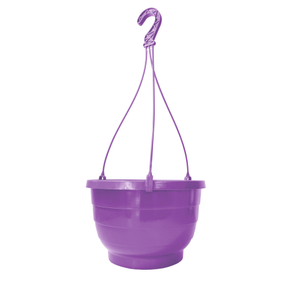 Plastic Colour Hanging Baskets with Hangers | 25cm (6.2L) - Violet, 8