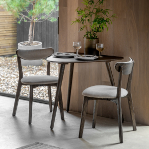 Lostock Small Wooden Dining Table - Smoked