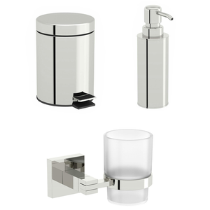 Accents Chrome 3 Piece Bathroom Accessory Set
