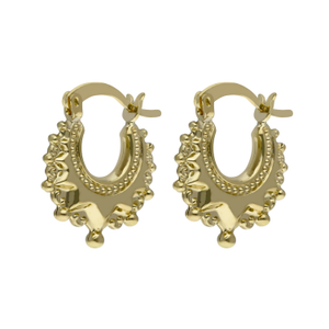 New 9ct Yellow Gold Traditional Creole Earrings