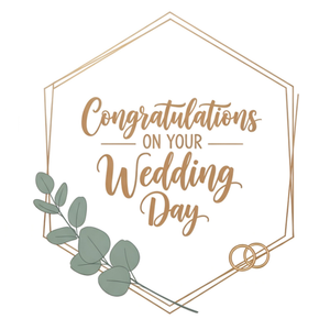 Geometric Eucalyptus Wedding Card