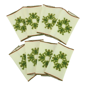 Vintage Constance Leiter Linen Frog Cocktail Napkins, Set of 8