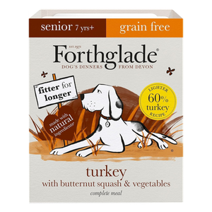Forthglade Grain Free Complete Senior Wet Dog Food (Turkey & Butternut Squash) 18x395g