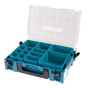 Makita 191X80-2 Makpac Organizer with Clear Lid 13 Inserts for Tools Storage