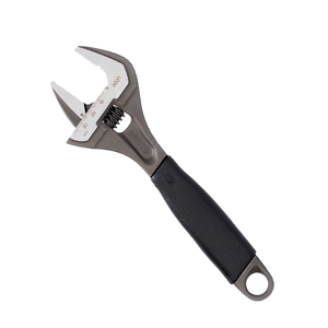 Bahco 9031 ERGO™ Central Nut Wide Opening Jaw Adjustable Wrench with Rubber Handle and Phosphate Finish, 218mm