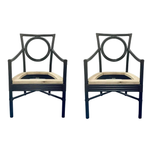 Orlando Diaz-Azcuy for Baker/McGuire Customizable Salon Dining Chairs Pair