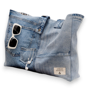 Heritage Denim Tote Upcycling White