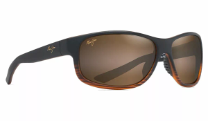 Maui Jim Kaiwi Channel Sunglasses - Dark Brown Stripe, Maui Jim HCL Bronze Polarised