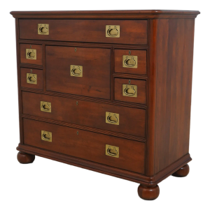 Henredon Registry Cherry Campaign Style 8 Drawer Dresser