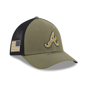 Braves MLB Armed Forces Day 2026 Green 39THIRTY M-Crown Stretch Fit Cap