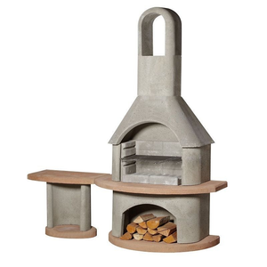 Buschbeck Carmen Masonry Barbecue with Side Table