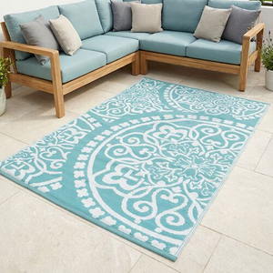 Lomara Mosaic Tile 120cm x 180cm Outdoor Rug 