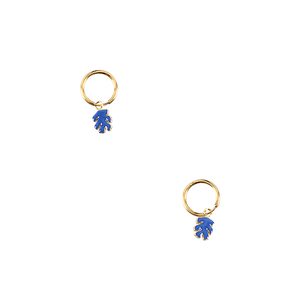 Boucles d'oreilles Mini créoles - Bleu