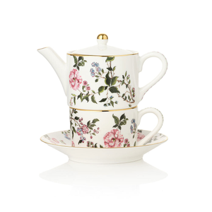 The King's Rose Fine Bone China Tea for One Set by Sanderson